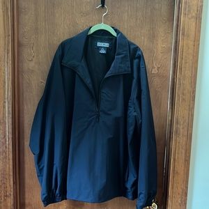Lands end Navy pull on rain jacket